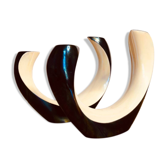 2 Verceram candlesticks mid 20th century. 1950s