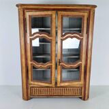 Vitrine française ancienne peinte