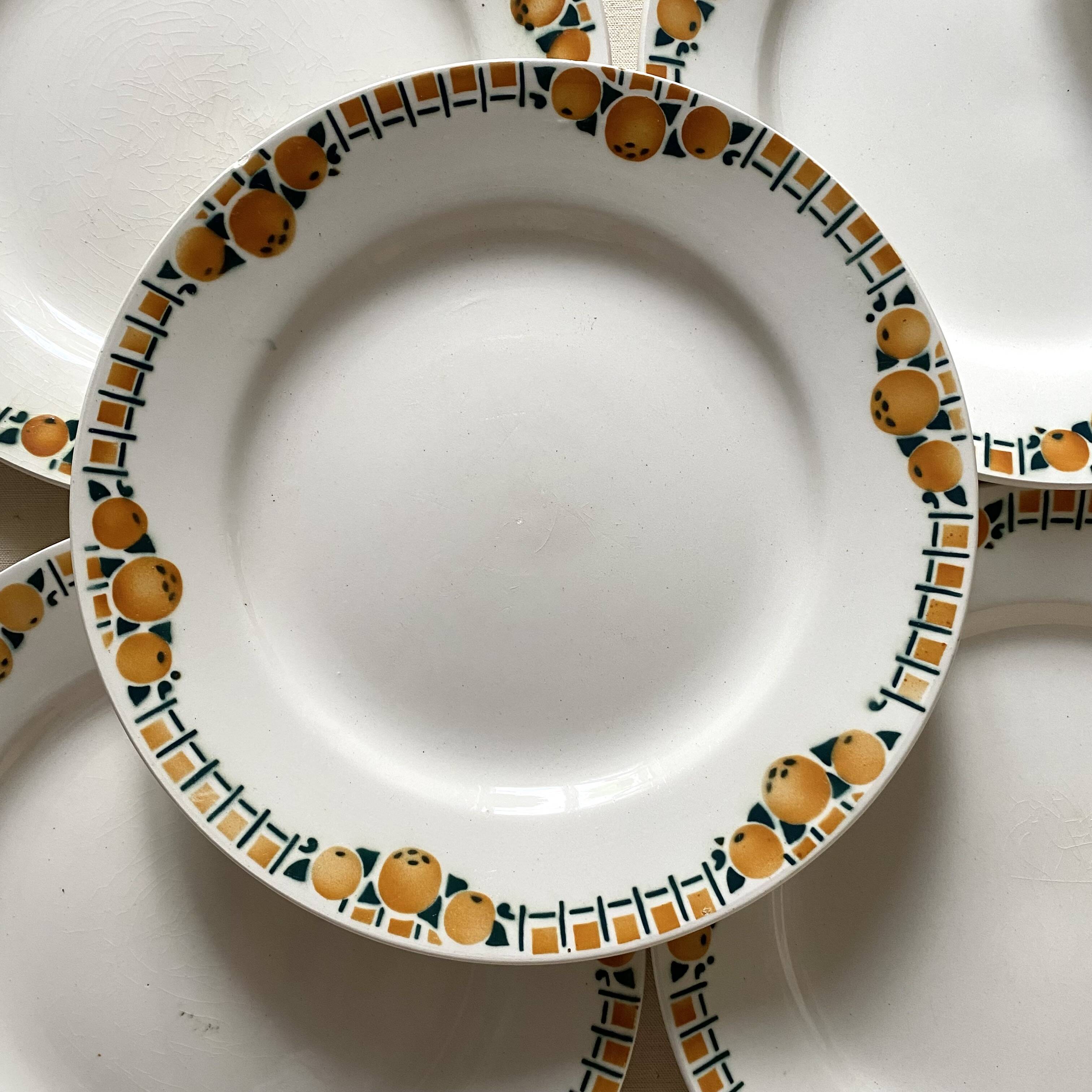 Céranord St Amand dinner plates from the 40s and 50s