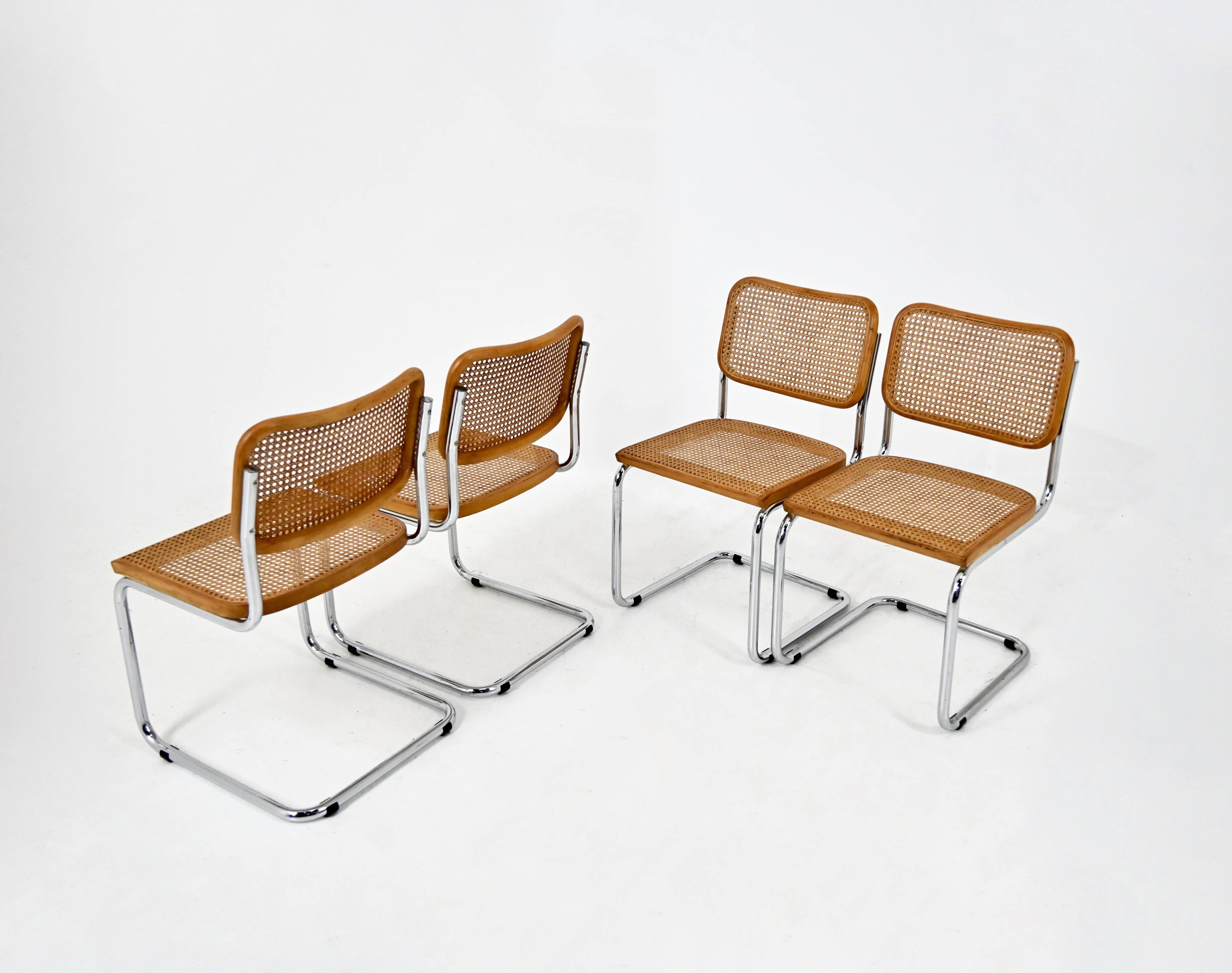 Set of 4 dining chairs Style B32 by Marcel Breuer