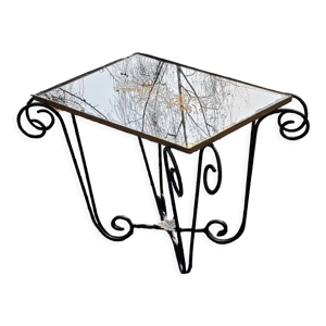 Table basse bout de canapé - fer miroir