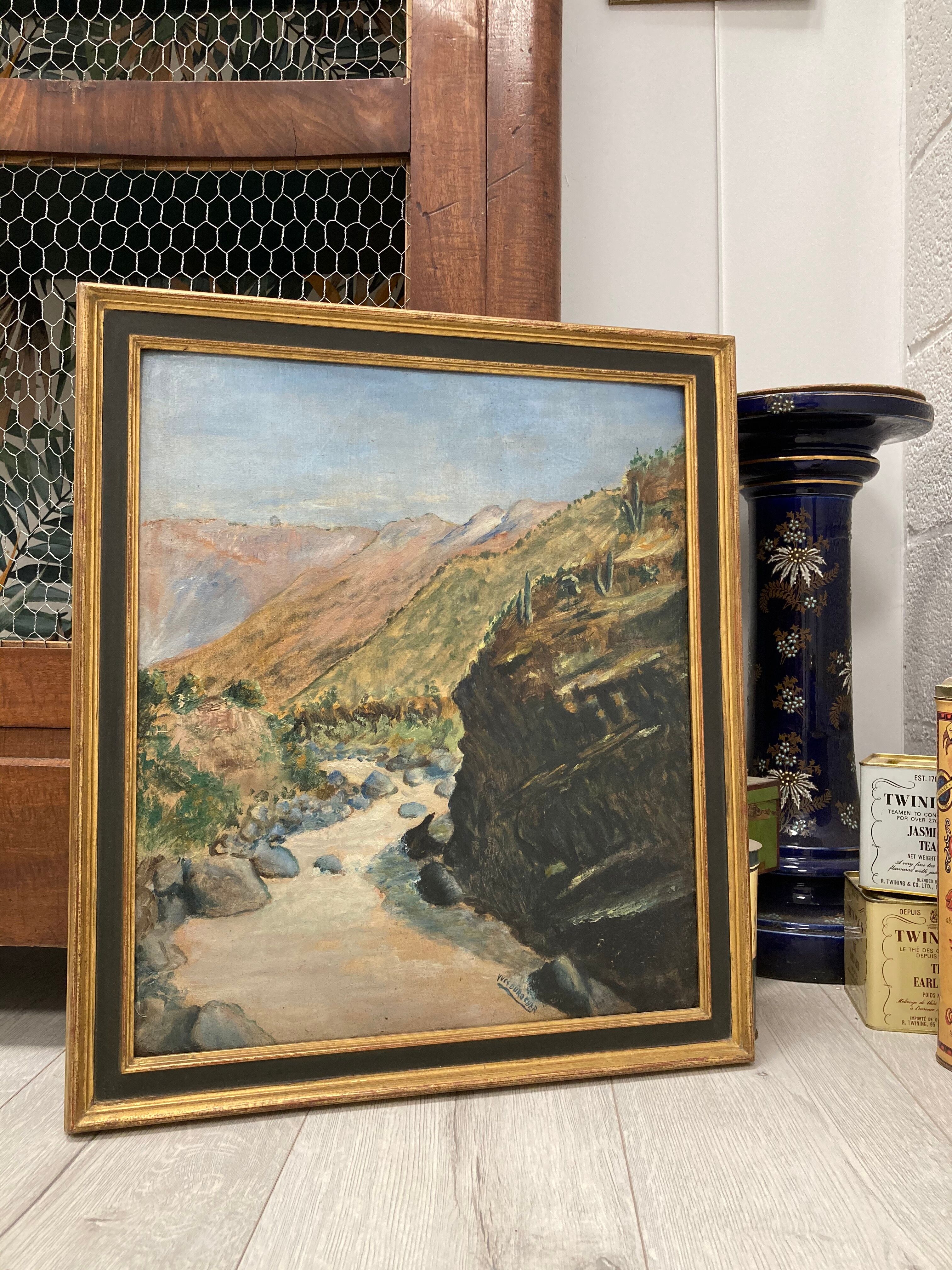 Vintage framed painting