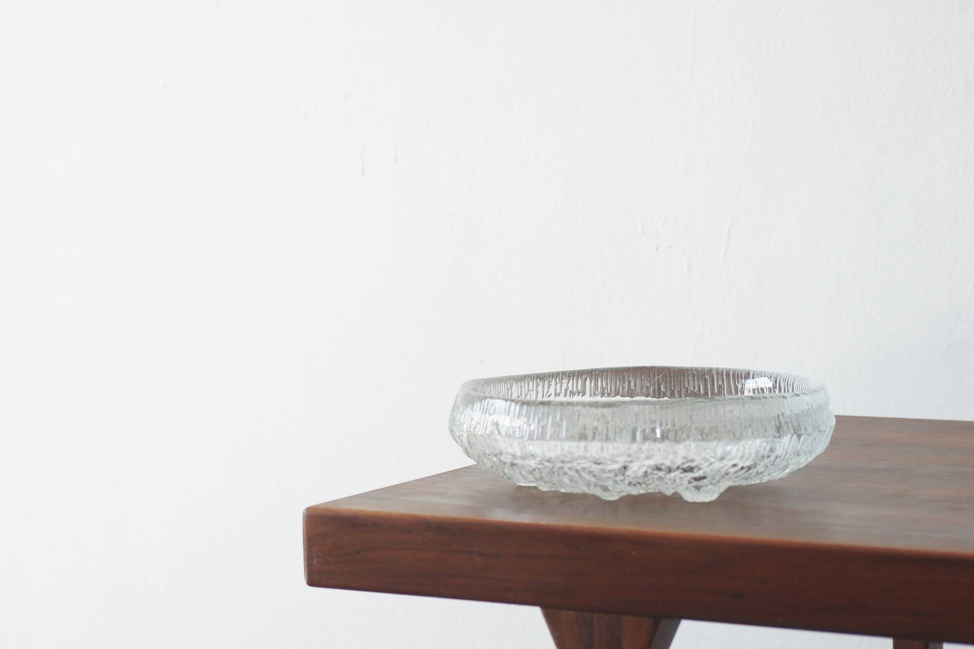 Ice Glass Lunaria Bowl by Tapio Wirkkala for Iittala, 1972
