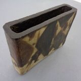 Vintage glazed studio ceramic vase by Trille Jørgensen, Denmark, 1970s.