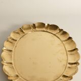 Hollywood Regency Large Oval Brass Tray by Firma Lars Holmström, Sweden 1940's