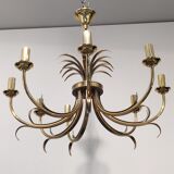 Lustre ananas en laiton à 8 lumières