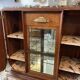 Art Deco wooden sideboard with mirror and marble