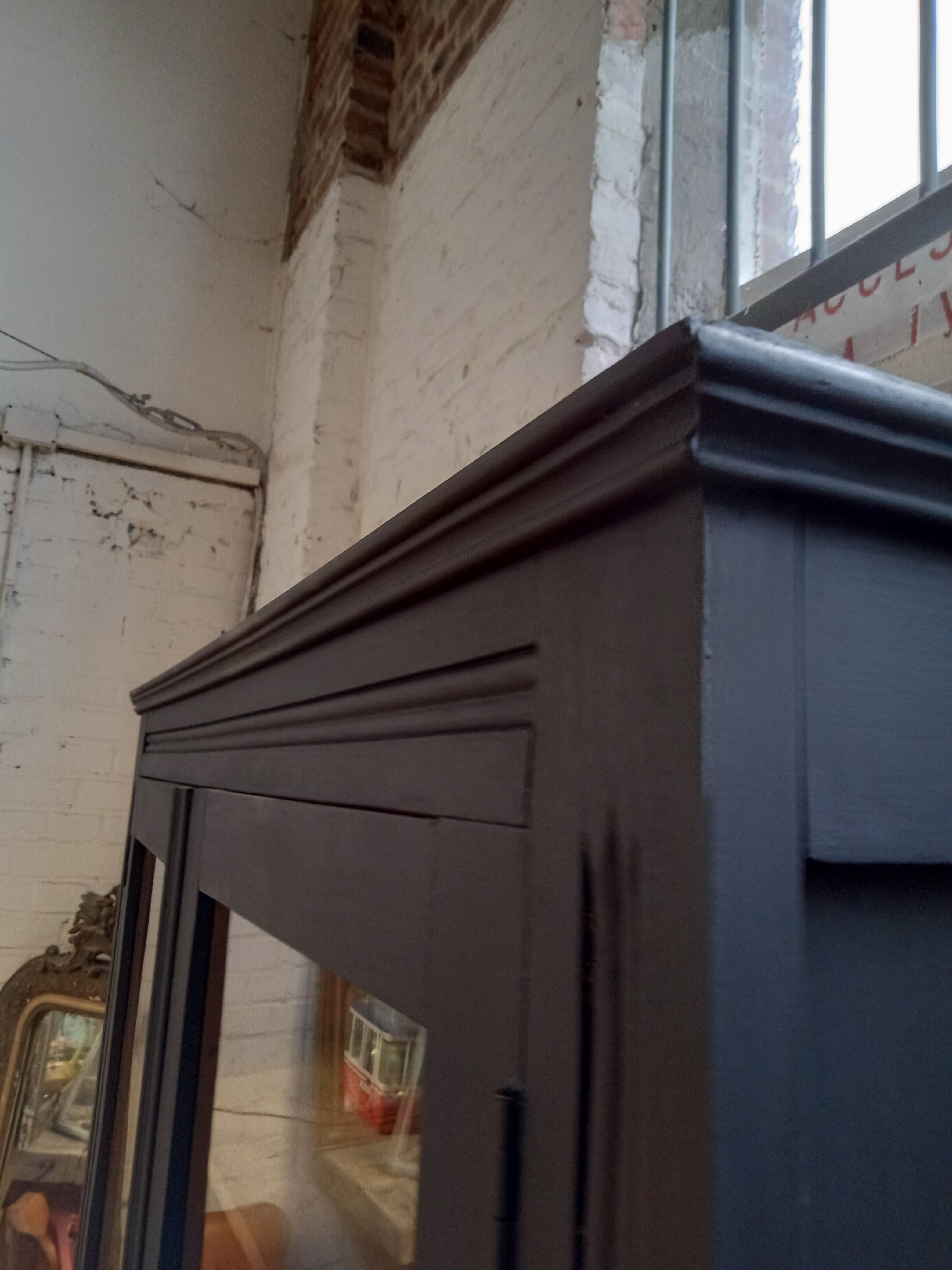 Patinated wooden library