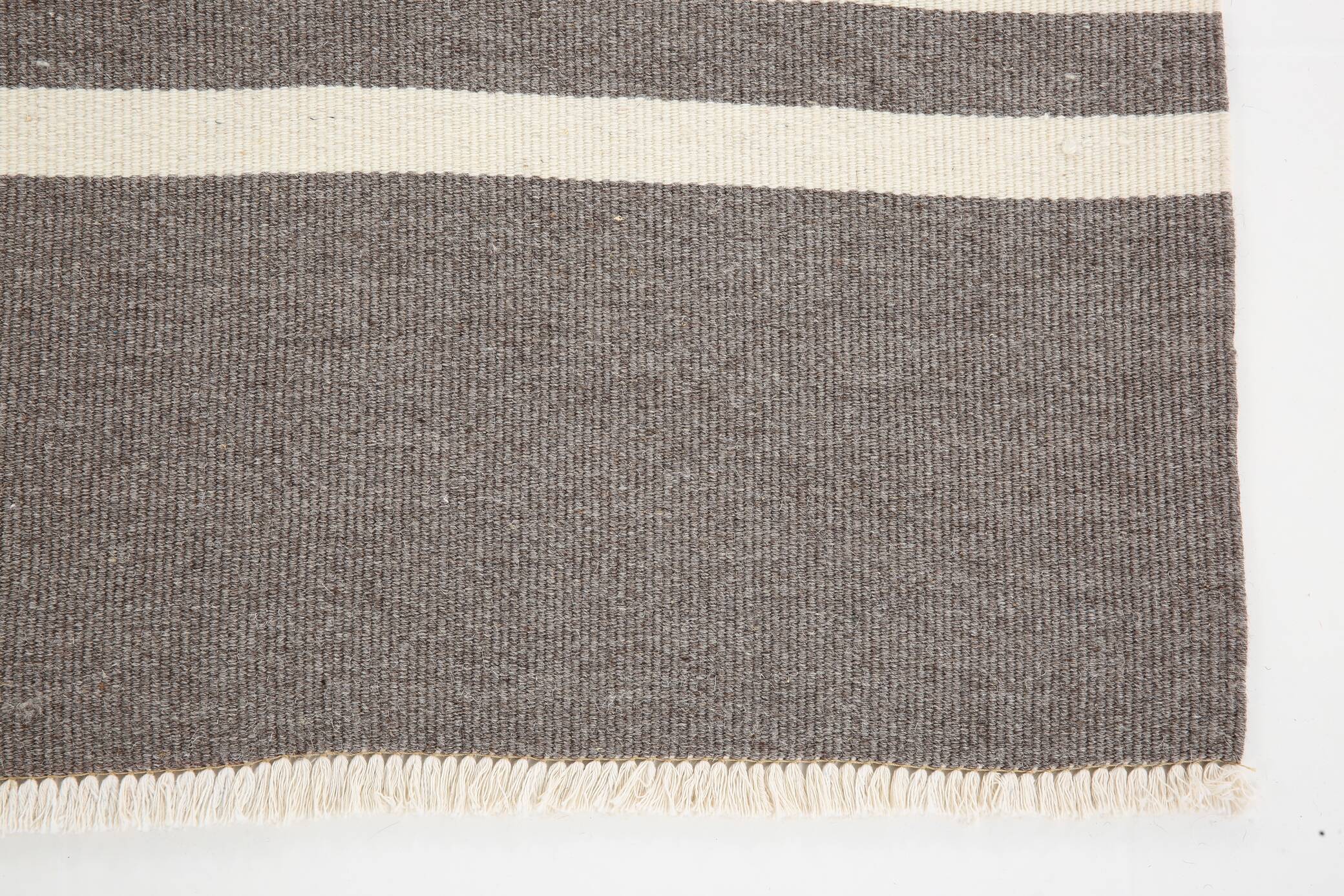 Beige & Gray Ethnic Kilim Rug, 225x276Cm