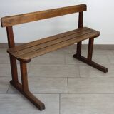 Rustic School Bench, 1950s