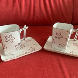 Claude Carpenet set mug square handle bamboo-tray bag holder