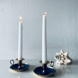 Pair of shell candlesticks