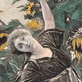 Laurence Alma Tadema etching: Sunflowers