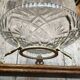 Antique fruit bowl centerpiece molded glass + vintage wrought iron