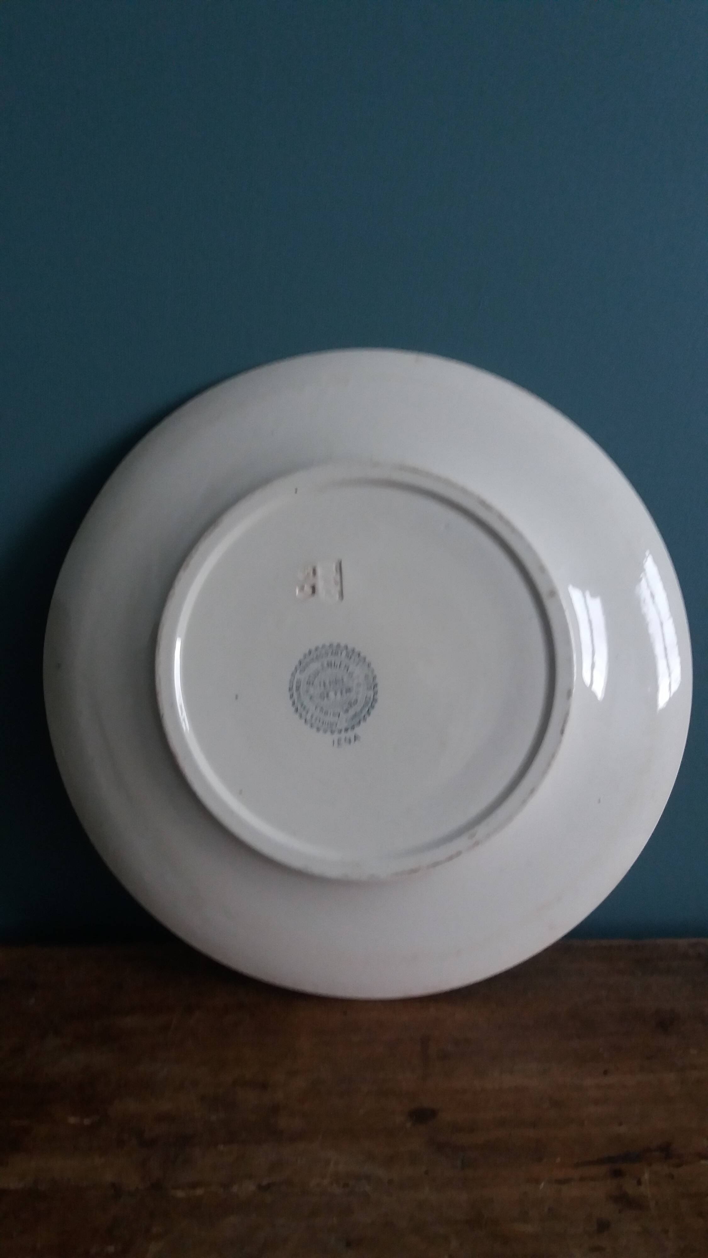 Iron Earth plate Boulenger Choisy-le-Roi, Iena decoration