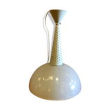 Vintage white opaline chandelier 1950s