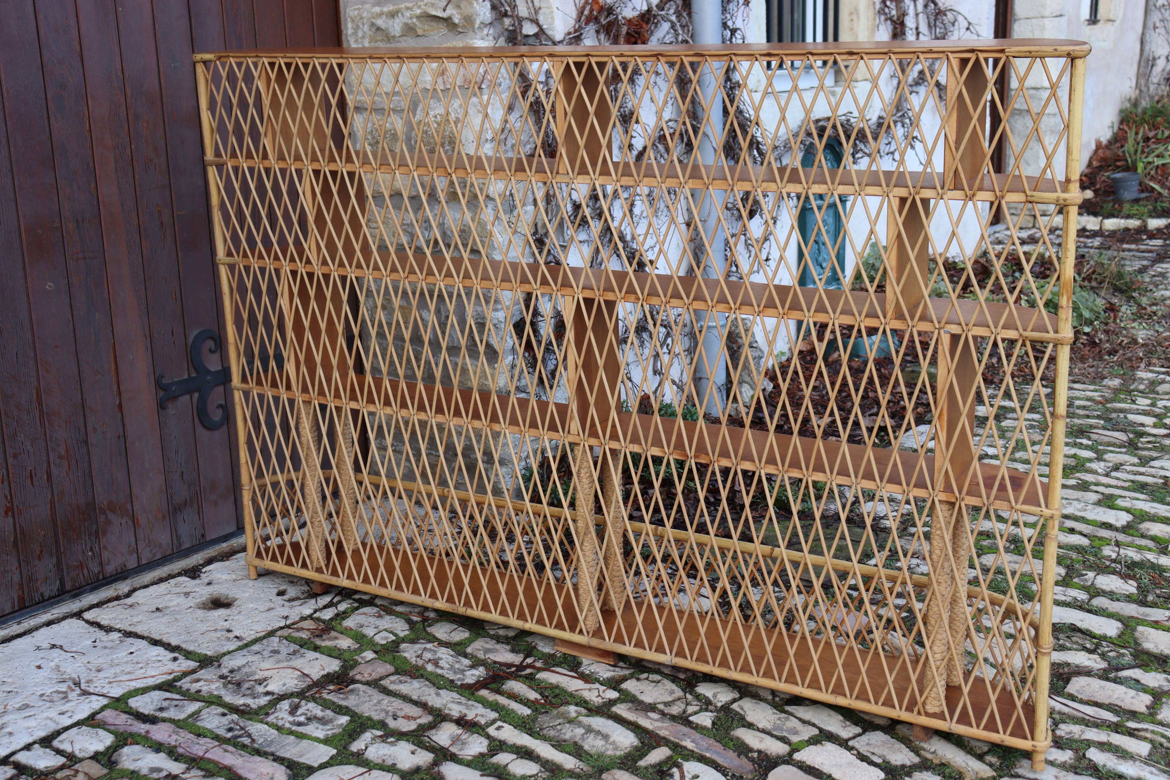 Large rattan bookcase