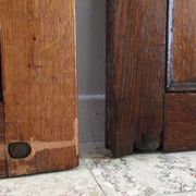 Pair of vintage oak sliding doors