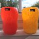 Série de deux vases Léonardo orange et jaune