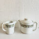 Vintage porcelain coffee pot / teapot and milk jug Apilco