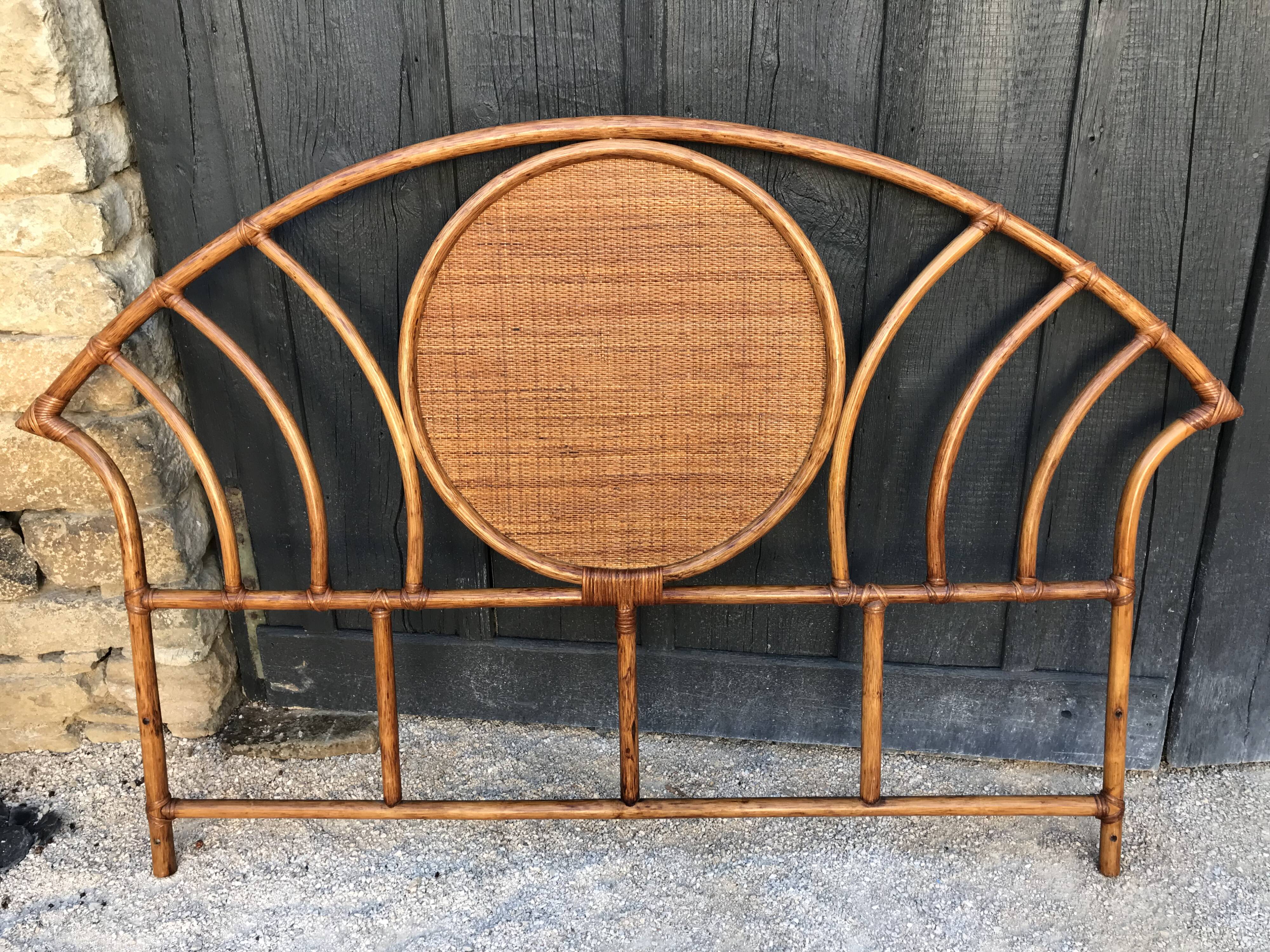 2 seater wicker bedhead