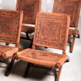 Set of 4 Angel’s Pazmino folding chairs, 1960’s