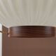 Vintage hanging in opaline and wood 60s