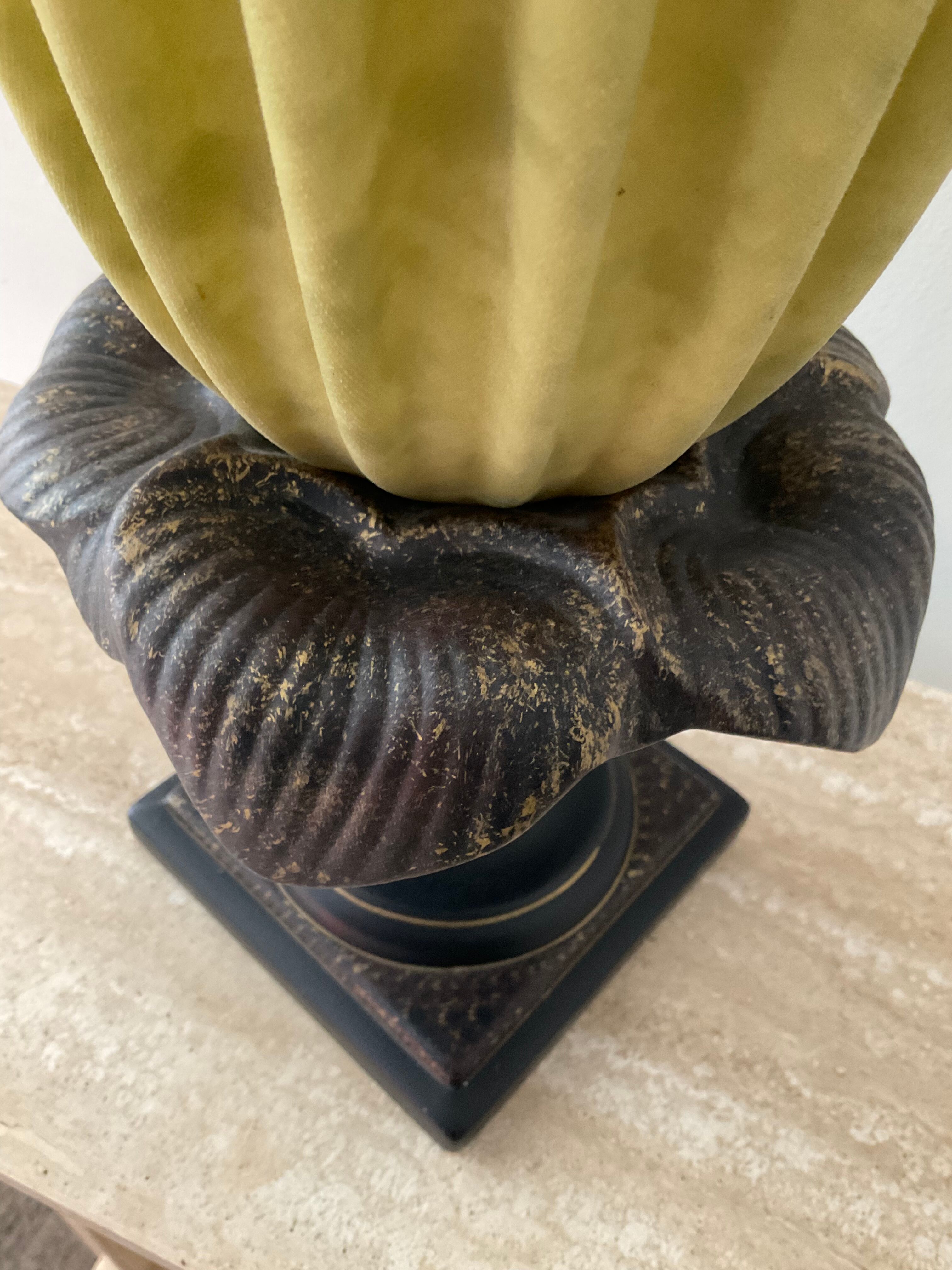 Georgia Jacob gold leaf lamp from the 70s and 80s signed