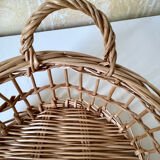 Wicker basket with handles