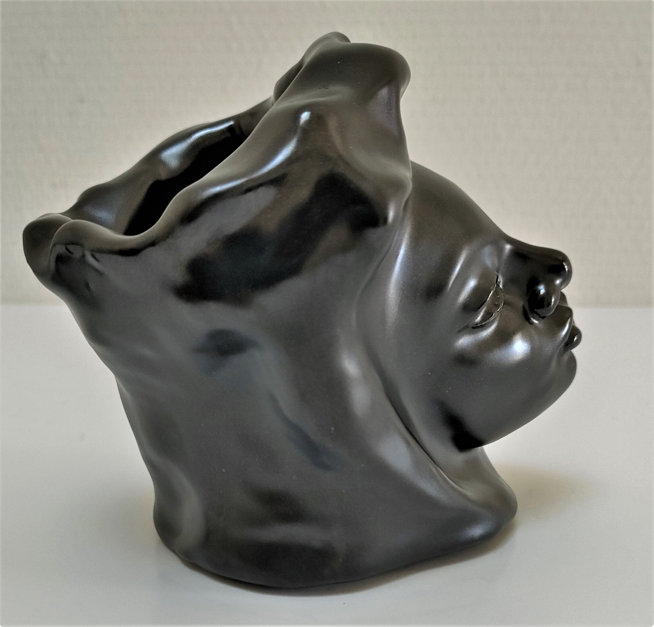 Anthropomorphic ceramic ashtray with woman's figure design 60s