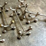 6 silver metal knife holders