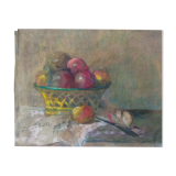 Watercolor on paper by guillot rafaillac still life with fruits 1930