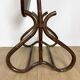 1960s curved wooden cheval mirror