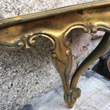 Console murale dorée vintage