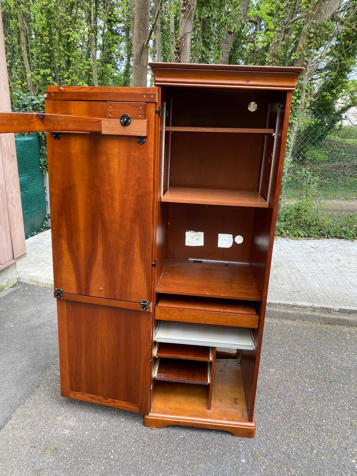 Louis Philippe wardrobe with a solid wood door.