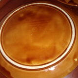 Set of 2 flat Sarreguemines style dabbling