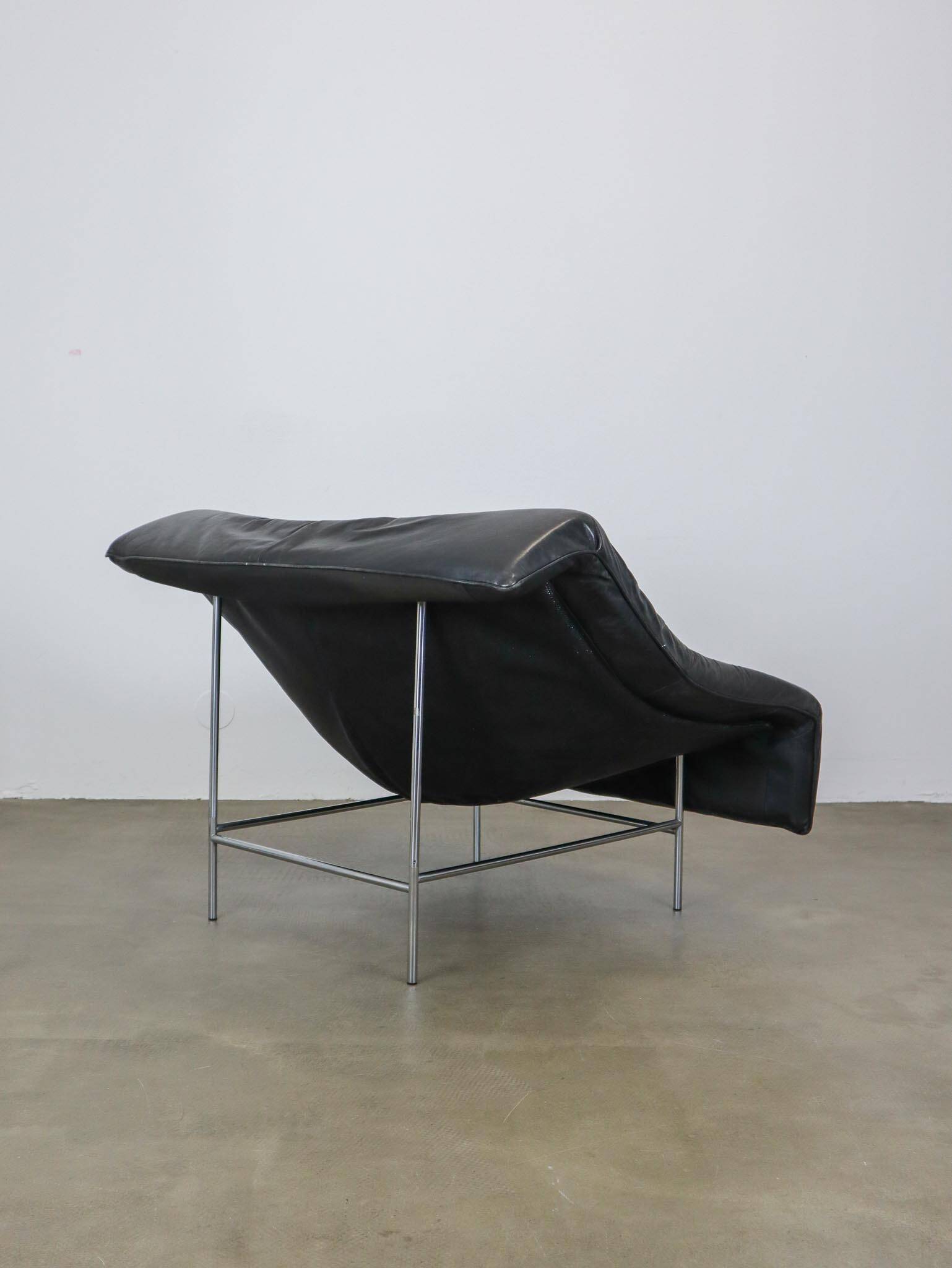 Vintage leather Butterfly chair with steel frame by G. van den Berg, Montis