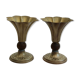 Pair of golden candle holders