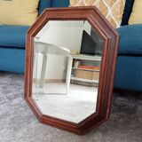 Vintage octagonal beveled mirror 50*40 cm