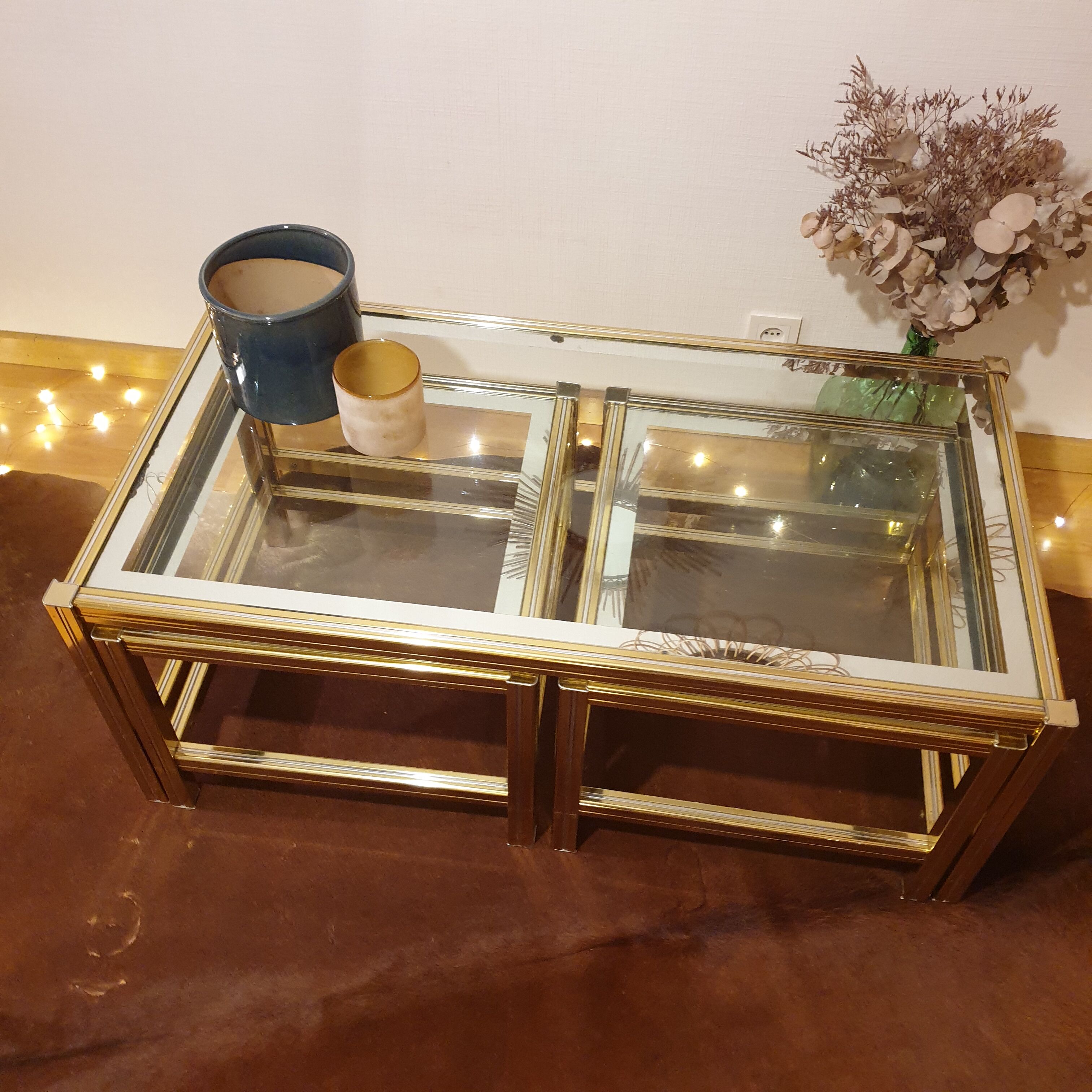 Tables gigognes Rochebobois vintage