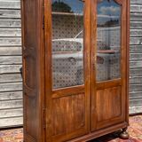 Walnut Showcase Period Restoration XIX Eme Century