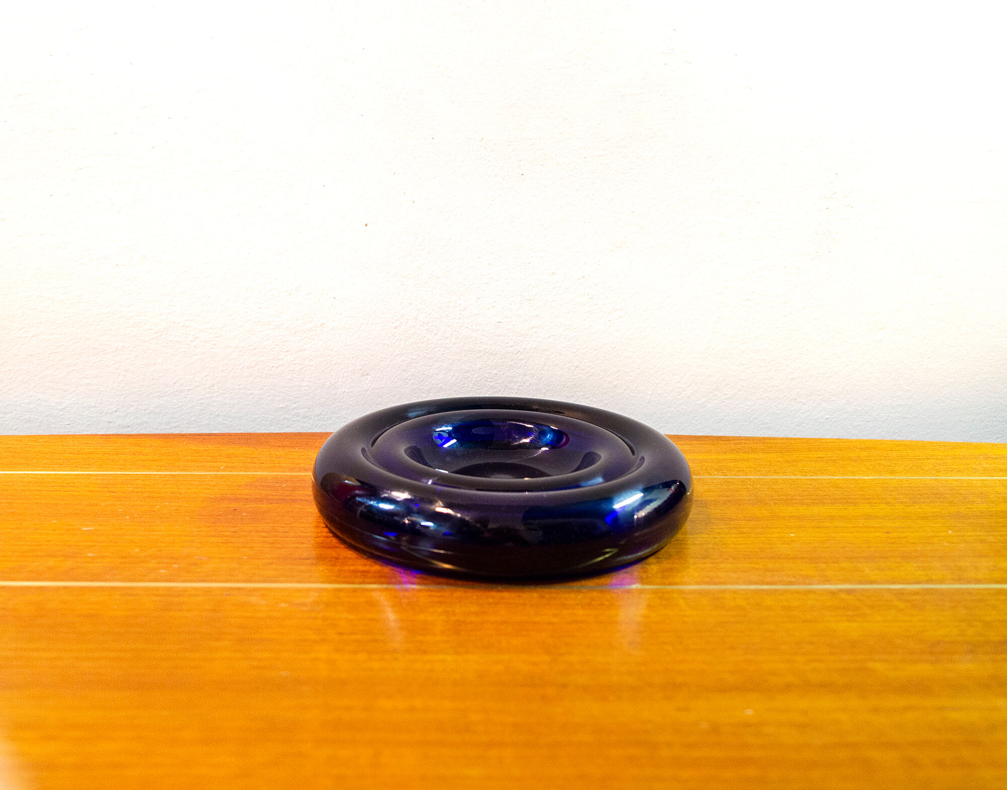 Glass ashtray by Enzo Mari for Danese Year 1980