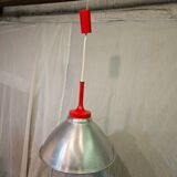 80s brushed aluminum pendant light