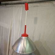80s brushed aluminum pendant light