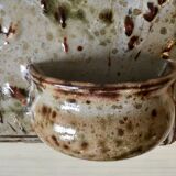 Enamelled sandstone wall flower pot