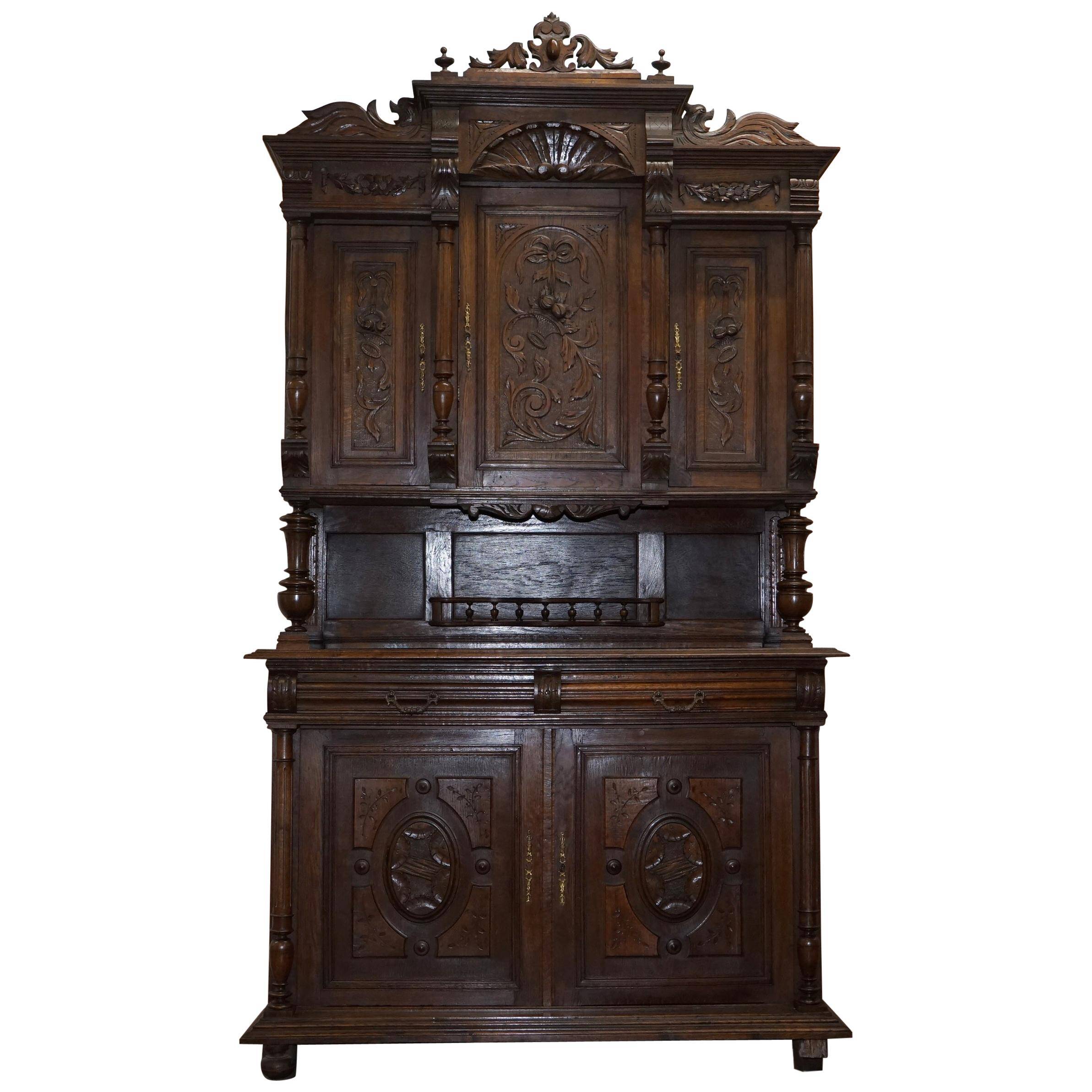 Dutch Carved Oak Wardrobe Early 19th Century