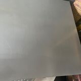 Grand 'Less' grey powder-coated aluminium dining table by Jean Nouvel for Tecno, minimalist 1990s