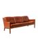 Kai Lyngfeldt Larsen rosewood and leather 3 seater sofa