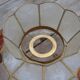 Lampe suspension en nacre et laiton