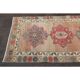 Vintage Turkish Oushak handmade wool cotton pink runner rug 79x372
